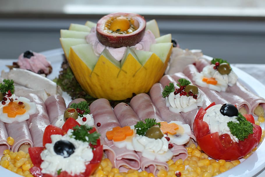 Chunks, Odds, Buffet, cannape, odds and ends, eat, party, cold buffet HD wallpaper