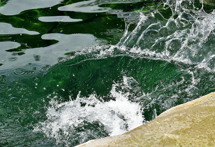 water, inject, water splashes, drip, spray, drop of water, motion HD wallpaper