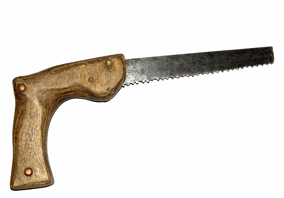 saw, old, sharp, cutting, work, steel, edge, white background HD wallpaper