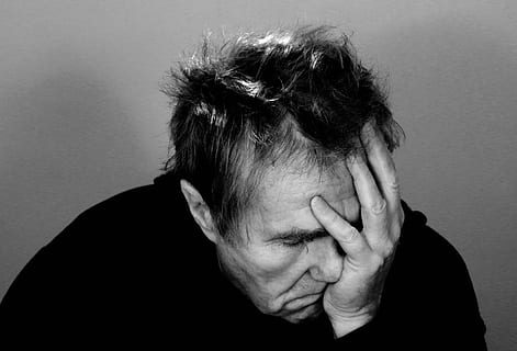 man with face on palm, being alone, archetype, archetypes, expression HD wallpaper
