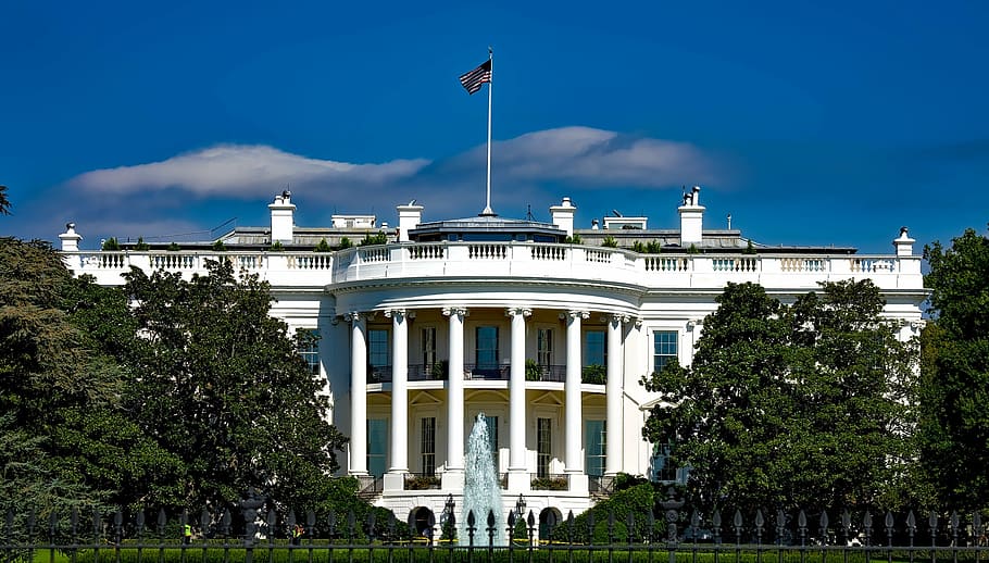 White House, Washington, the white house, washington dc, landmark, HD wallpaper