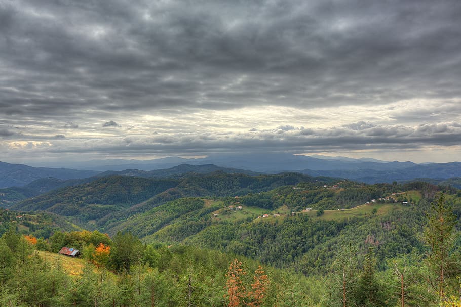 landscape, clouds, sky, horizon, interesting clouds, autumn HD wallpaper