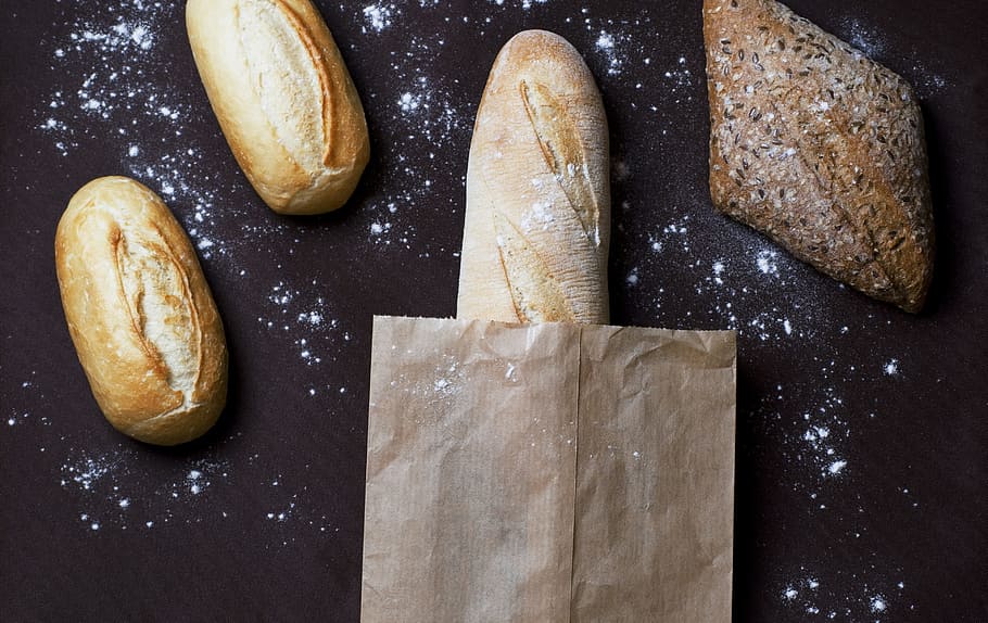 baked breads, baguette, bakery, food, food and drink, freshness