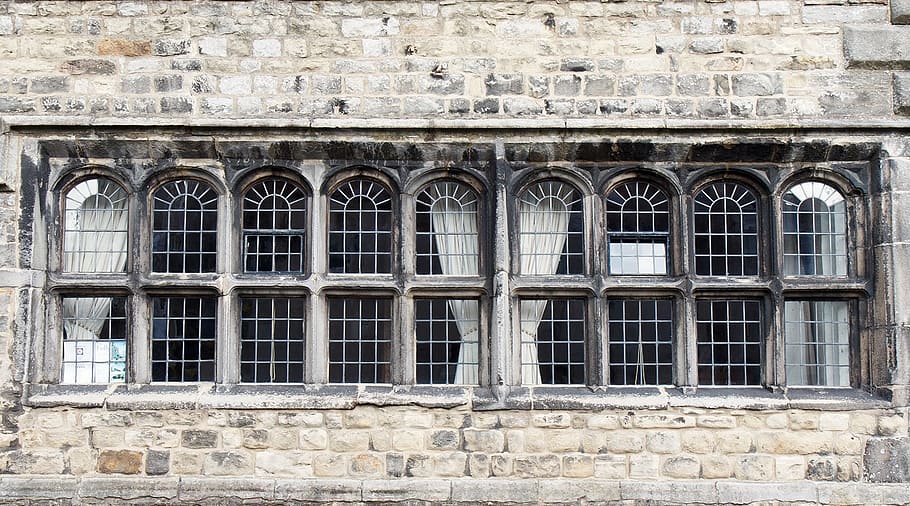 window, old, glass, building, architecture, vintage, wall, stone HD wallpaper
