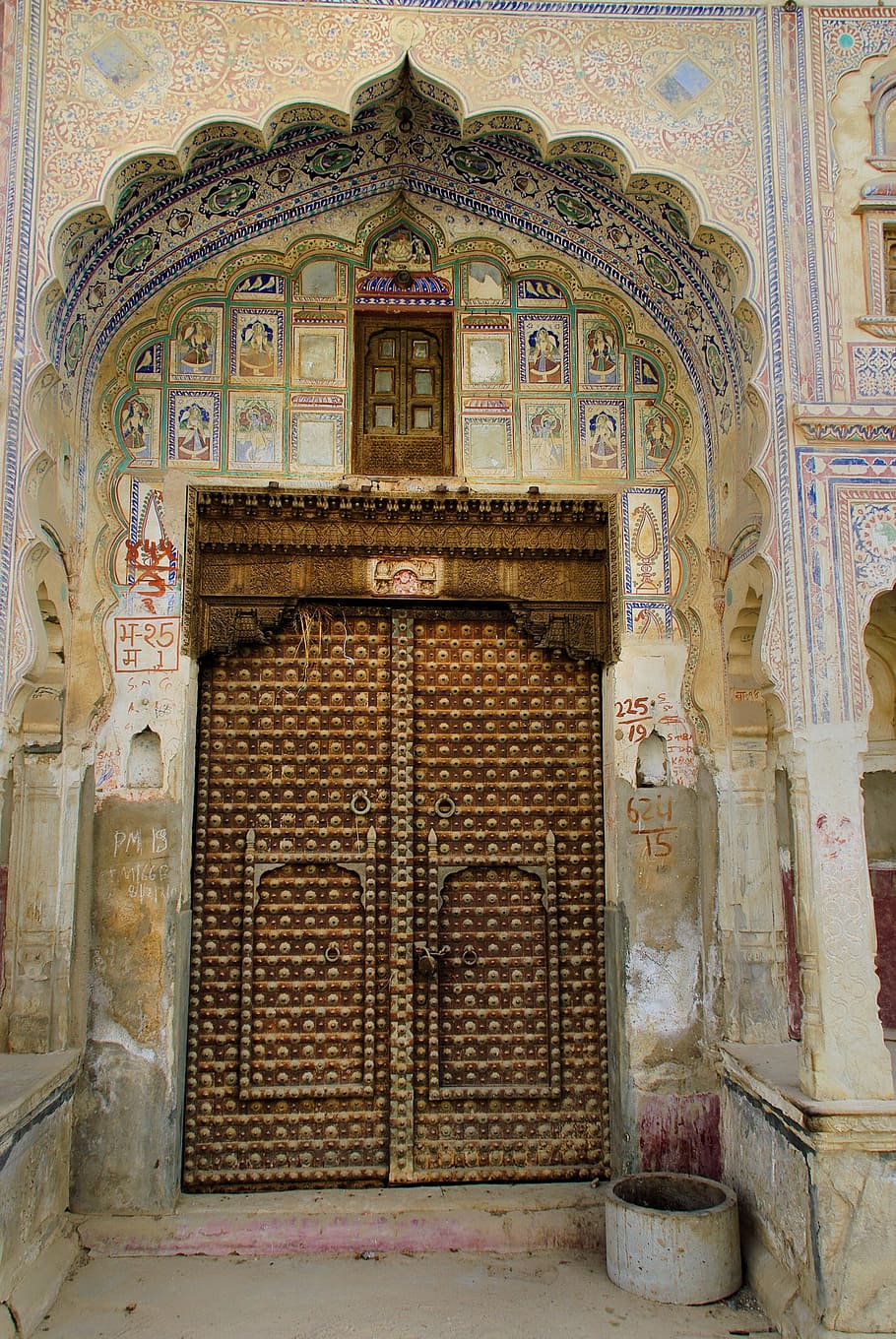 india, rajastan, shekawati, mandawa, fresco, wall, paintings, HD wallpaper