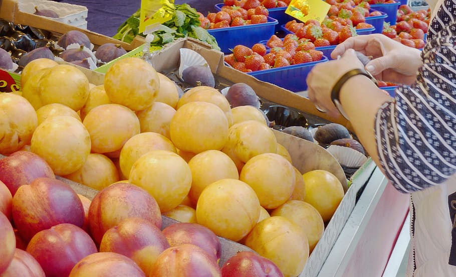 fruit, market, purchasing, vegetables, fruits, vitamins, apple HD wallpaper