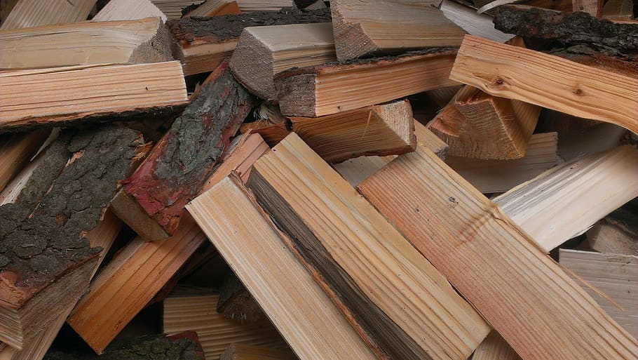 wood, firewood, combs thread cutting, growing stock, firewood stack, HD wallpaper