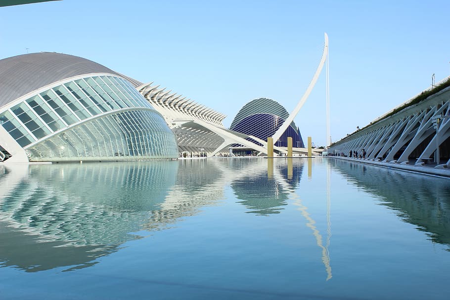 Valencia, City, Arts, Architecture, city of the arts, hemisfèric, HD wallpaper