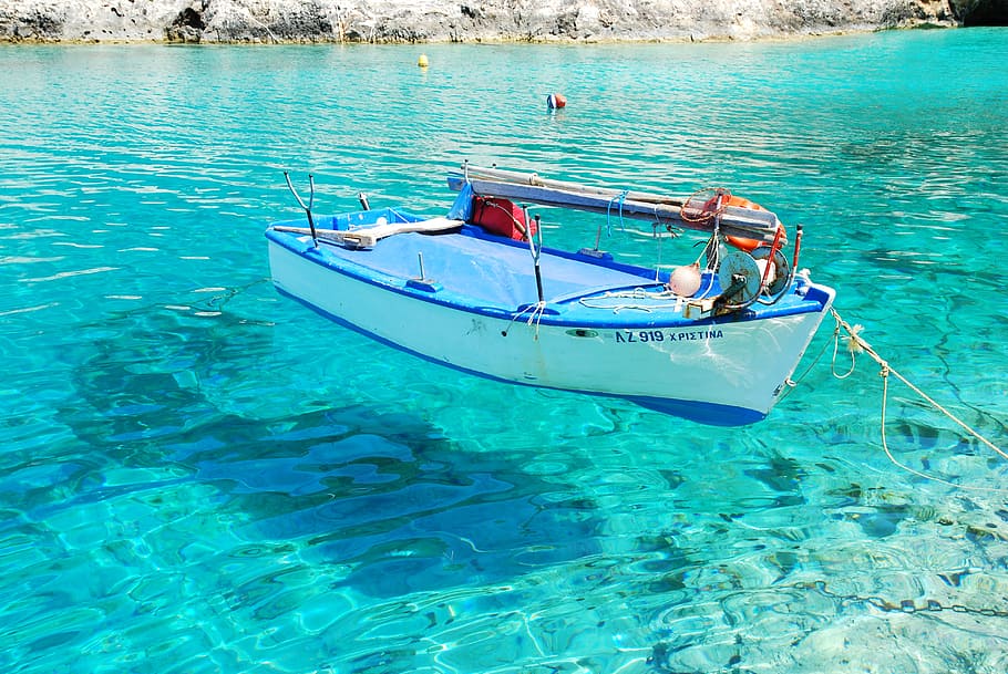 boat, sea, water, vacation, transparent, brand, reflection, HD wallpaper