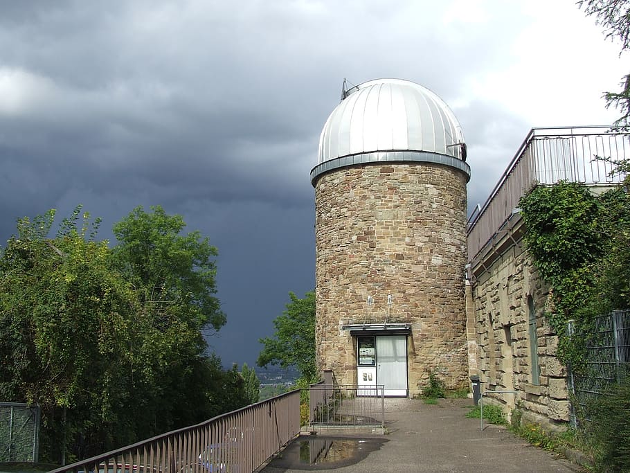 astronomical observatory, thunderstorm, threatening, gloomy HD wallpaper