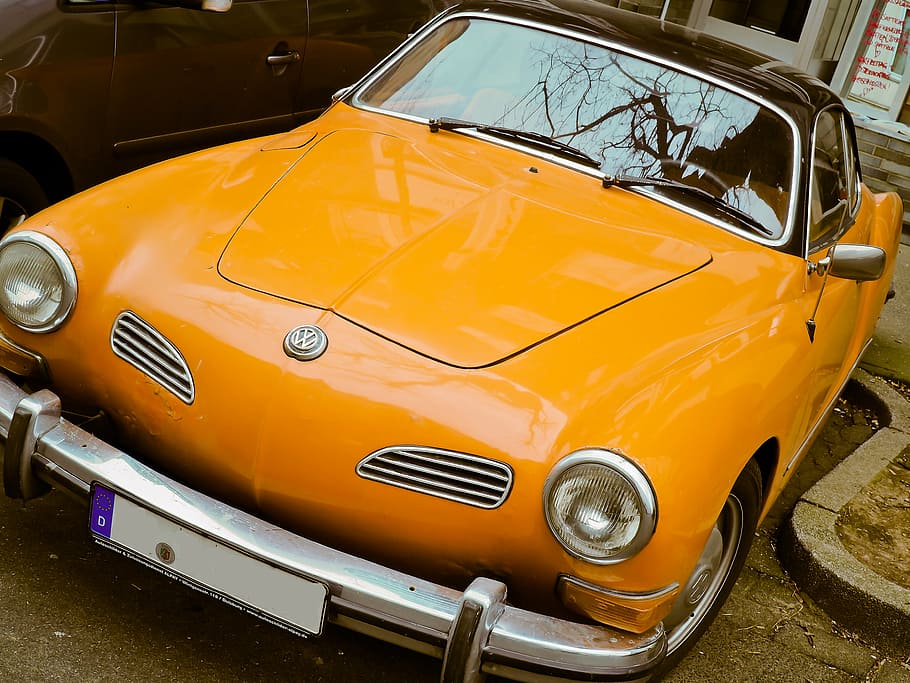 auto, karmann chia, old, oldtimer, classic, old car, vehicle HD wallpaper