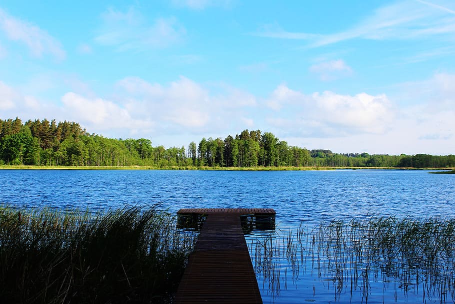 photo of pier on body of water, lake, secret, mysterious, hidden, HD wallpaper