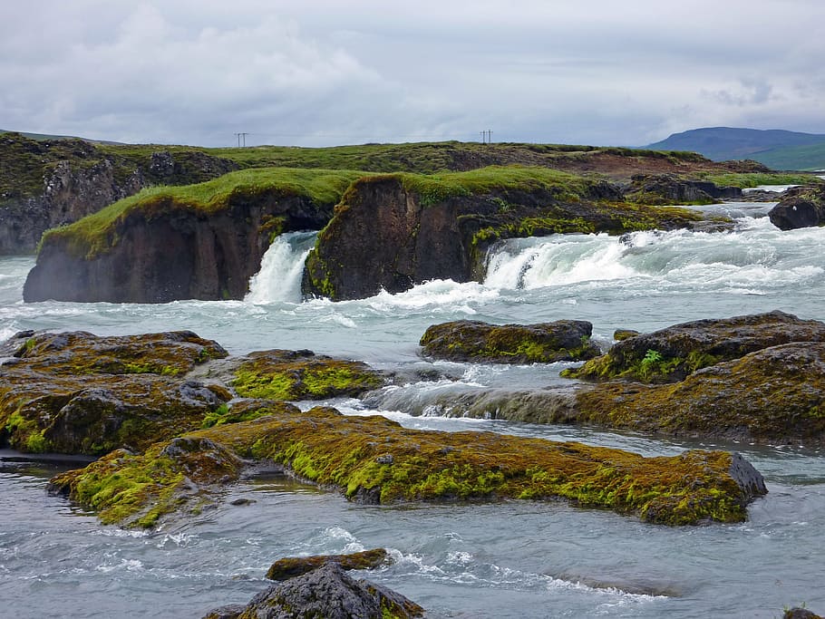 waterfall, iceland, gradually, scenics - nature, beauty in nature HD wallpaper