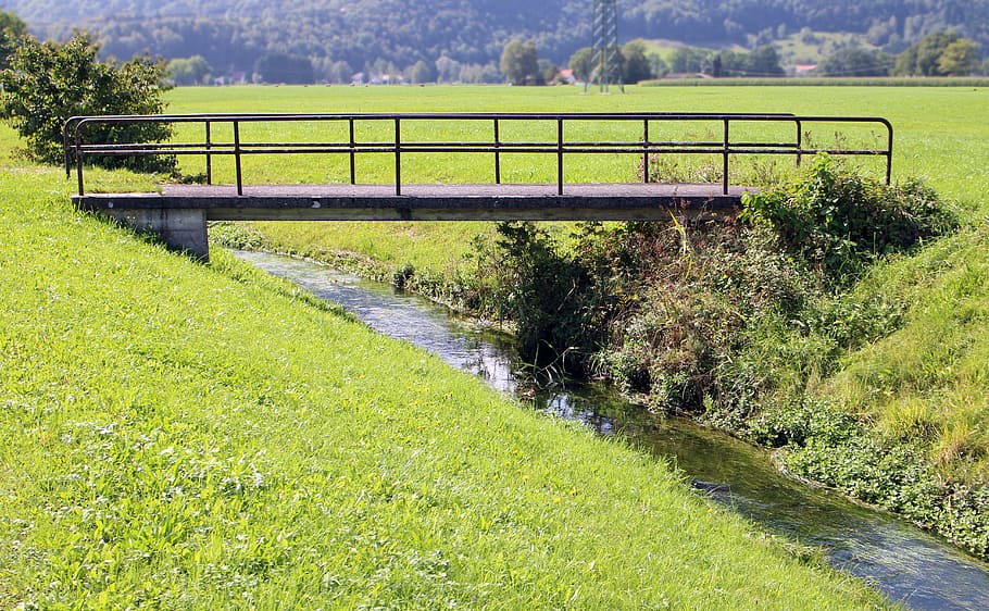 bridge, web, transition, water, nature, away, bach, commercial way HD wallpaper