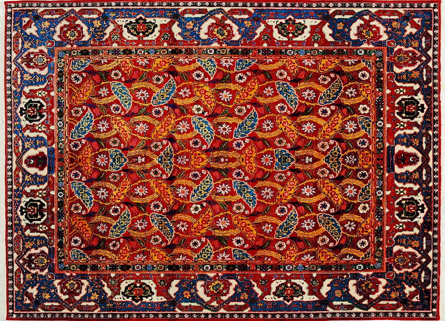 carpet, orient, hand-knotted, pattern, multi colored, design