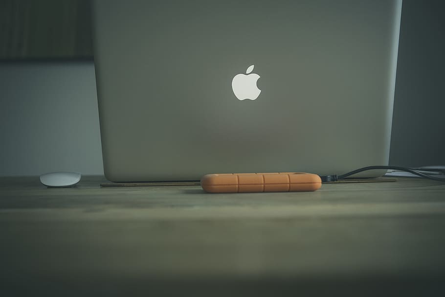 White Macbook, business, computer, desk, device, equipment, gadgets HD wallpaper
