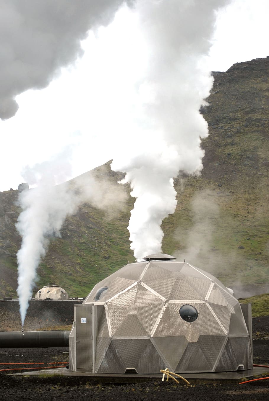 geothermal, central, iceland, smoke - physical structure, sky HD wallpaper