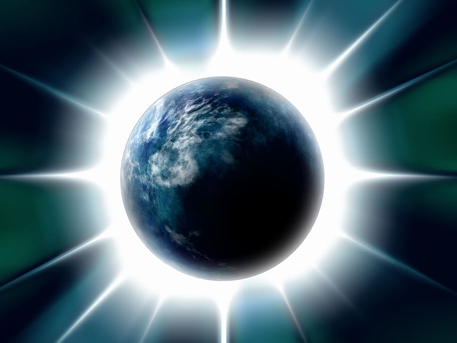 earth, background, all, flash, rays, star, wallpaper, light HD wallpaper