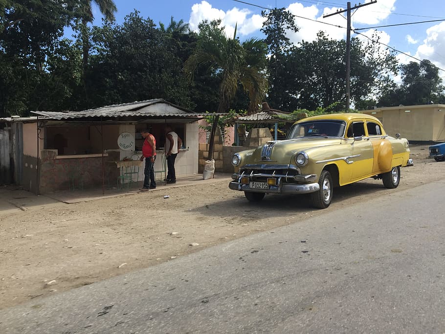 Download Hd Wallpaper Yellow Vintage Car Cuba Old American Yellow Car Cuba Street Wallpaper Flare Yellowimages Mockups