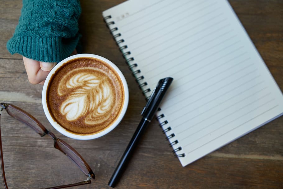 white ruled paper, coffee, caffeine, notebook, food, beverage HD wallpaper