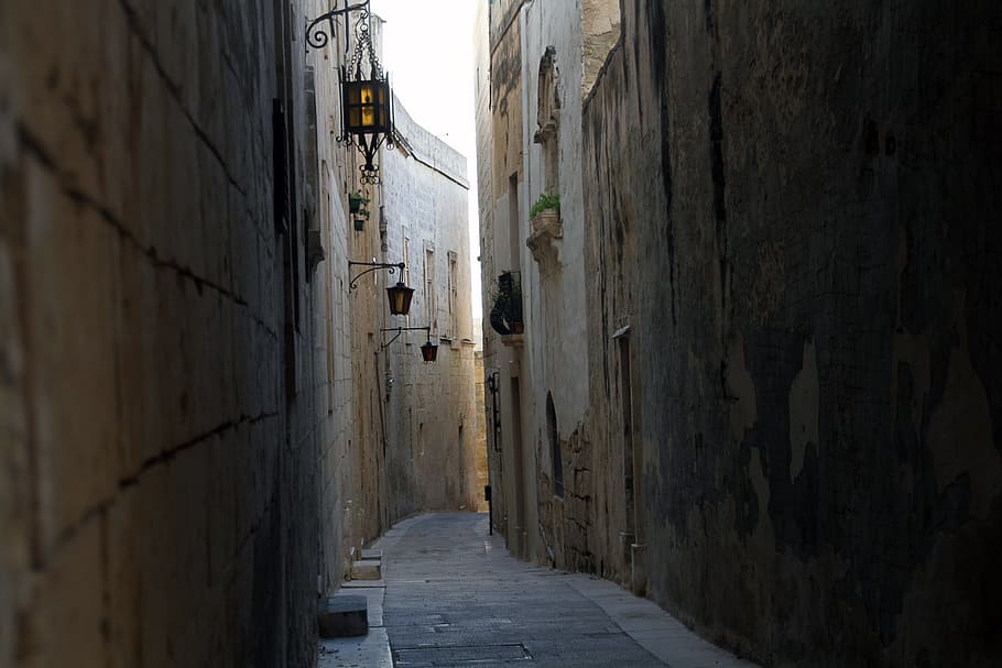 alley, street, door, narrow, ancient, old, architecture, built structure, HD wallpaper