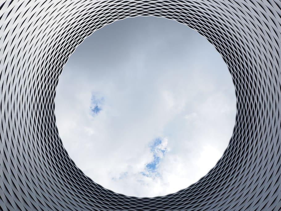 selective photography of white clouds, building, facade, architecture HD wallpaper