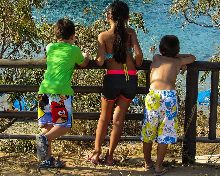 Summer, Kids, Beach, Vacation, looking, holiday, children, group of kids HD wallpaper