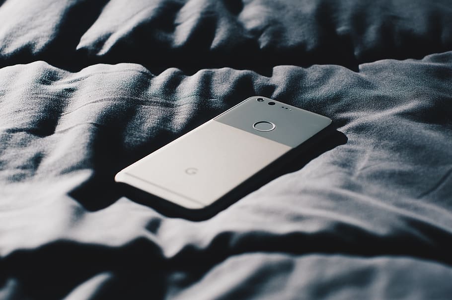 mobile, phone, electronic, gadget, bed, sheet, textile, indoors HD wallpaper