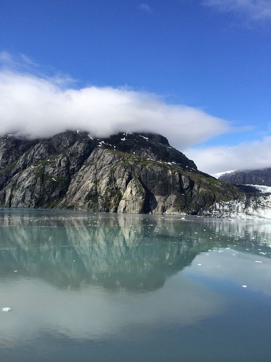 alaska, glacier, sky, ice, landscape, park, nature, water, national HD wallpaper