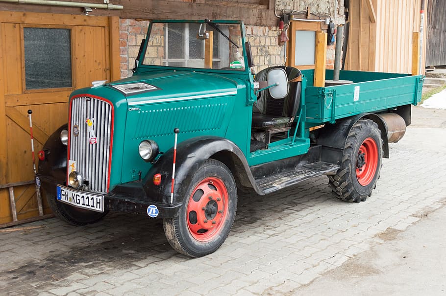 oldtimer, opel, truck, mode of transportation, land vehicle HD wallpaper