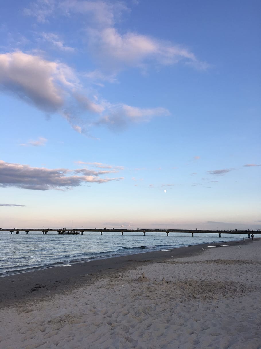 waters, beach, sky, sea, landscape, nature, sand, baltic sea HD wallpaper