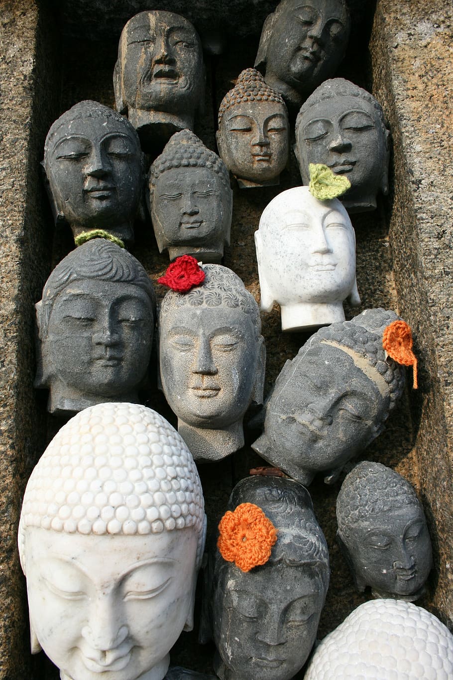Buddha, Head, Sculpture, statue, no people, spirituality, day HD wallpaper