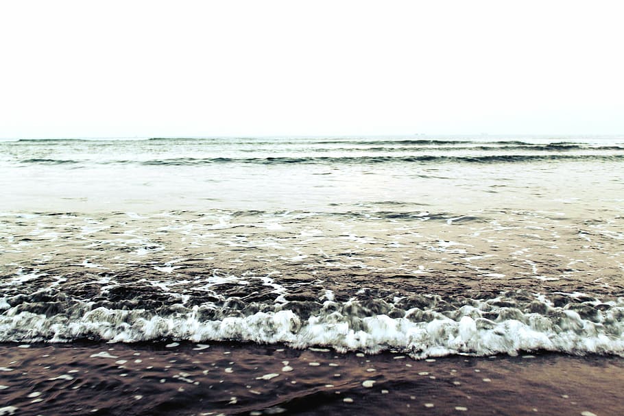 wave, waving, spain, seascape, dramatic sky, landscape, wind HD wallpaper