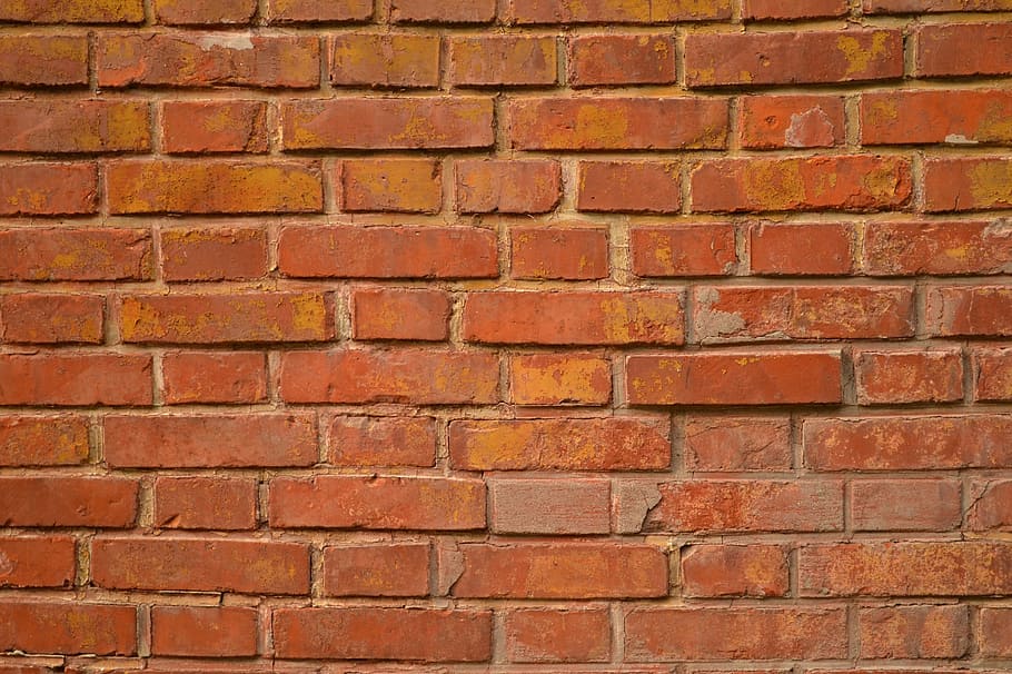 brick wall, red, bricks, construction, cement, masonry, texture HD wallpaper