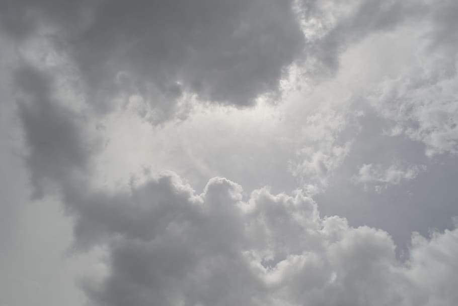 clouds, grey sky, heavenly, weather, cloudy, cloudscape, storm, HD wallpaper