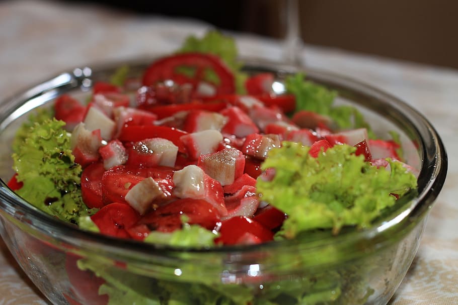 salad, food, food and drink, vegetable, healthy eating, wellbeing HD wallpaper
