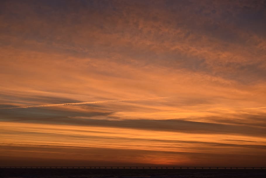 Sunset, Ocean, Beach, Horizon, scenics, beauty in nature, cloud - sky HD wallpaper