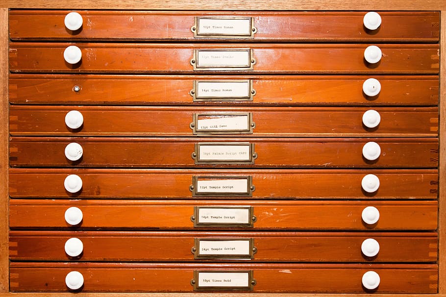 typecases, letters, lead set, hand set, font composing room HD wallpaper