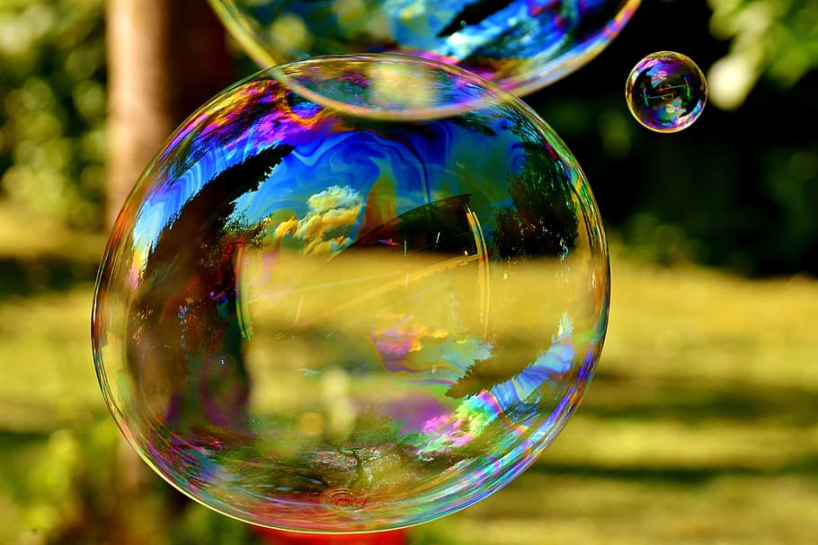 shallow focus photography of bubbles, soap bubble, huge, large HD wallpaper
