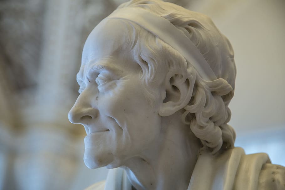 voltaire, statue, museum, philosopher, sculpture, writer, french HD wallpaper