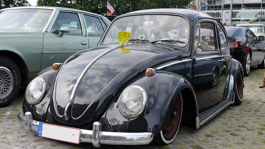 Auto, Old, Oldtimer, Vw, Beetle, German, black, classic, vehicle HD wallpaper