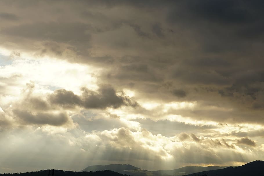 clouds, evening sky, abendstimmung, cloud - sky, beauty in nature HD wallpaper