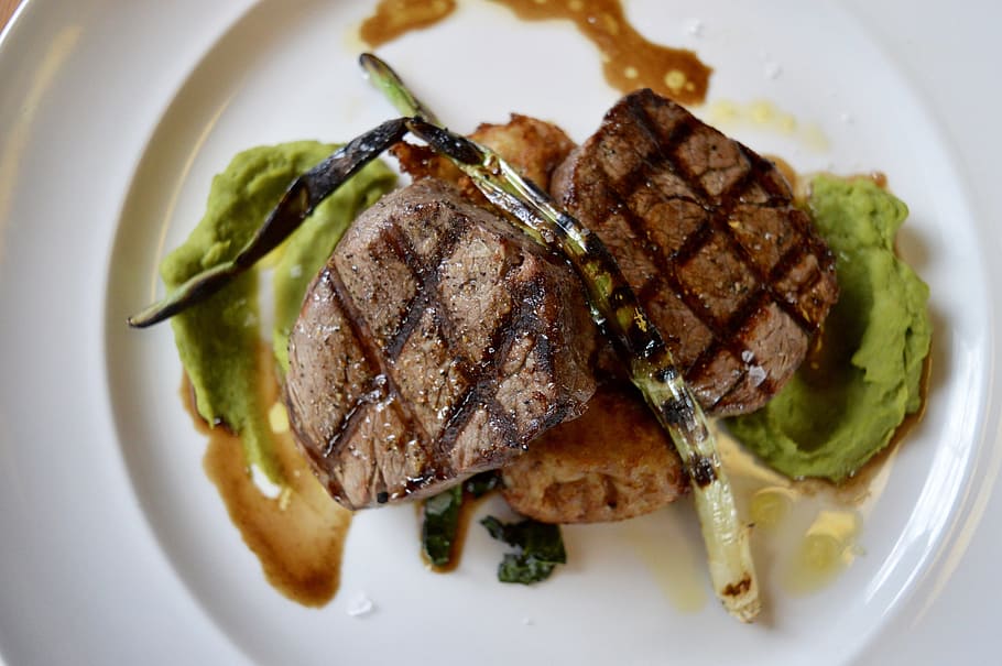steak with wasabi, Restaurant, Dinner, Entrée, gourmet, food and drink HD wallpaper
