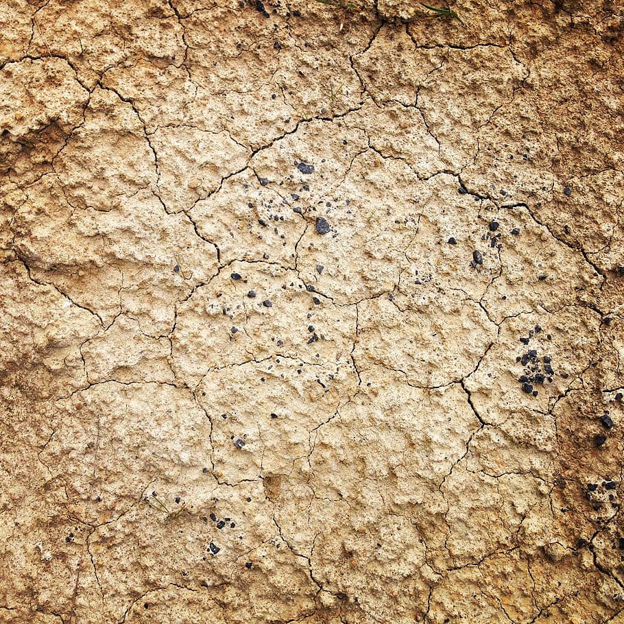 close-up of gray soil, mud, cracked, dry, drought, nature, texture