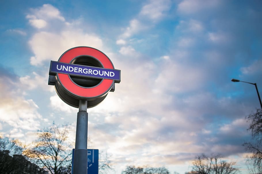London Underground Side Clouds, transport, sign, road Sign, warning Sign HD wallpaper