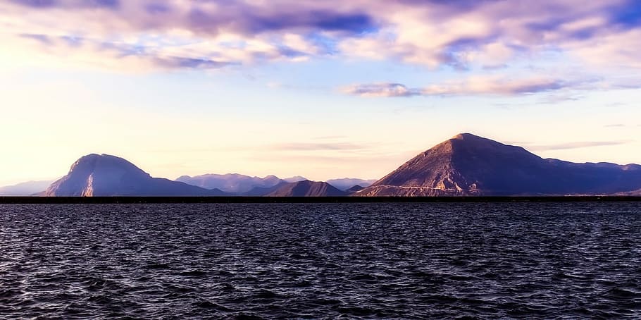 Greece, Clouds, Mountains, Sea, sky, ocean, bay, harbor, outdoors HD wallpaper