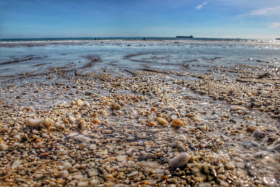 beach, coast, nature, ocean, pebbles, shore, summer, sea, coastline HD wallpaper