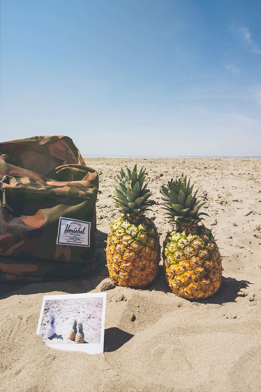 food, landscape, nature, sunny, backpack, beach, beachlife, blue sky HD wallpaper
