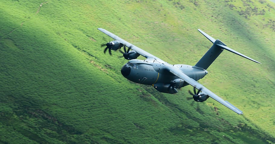 airbus, a400m, plane, airforce, transport, low level, aviation HD wallpaper