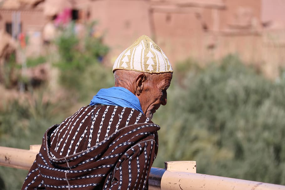 outdoors, nature, people, morocco, observer, elderly, berber, HD wallpaper